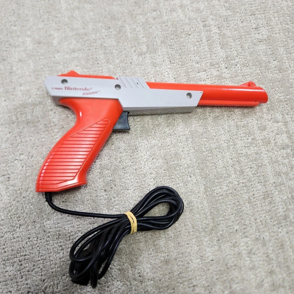 Nintendo Zapper NES-005 Orange Light Gun Controller 1985 Authentic OEM Japan